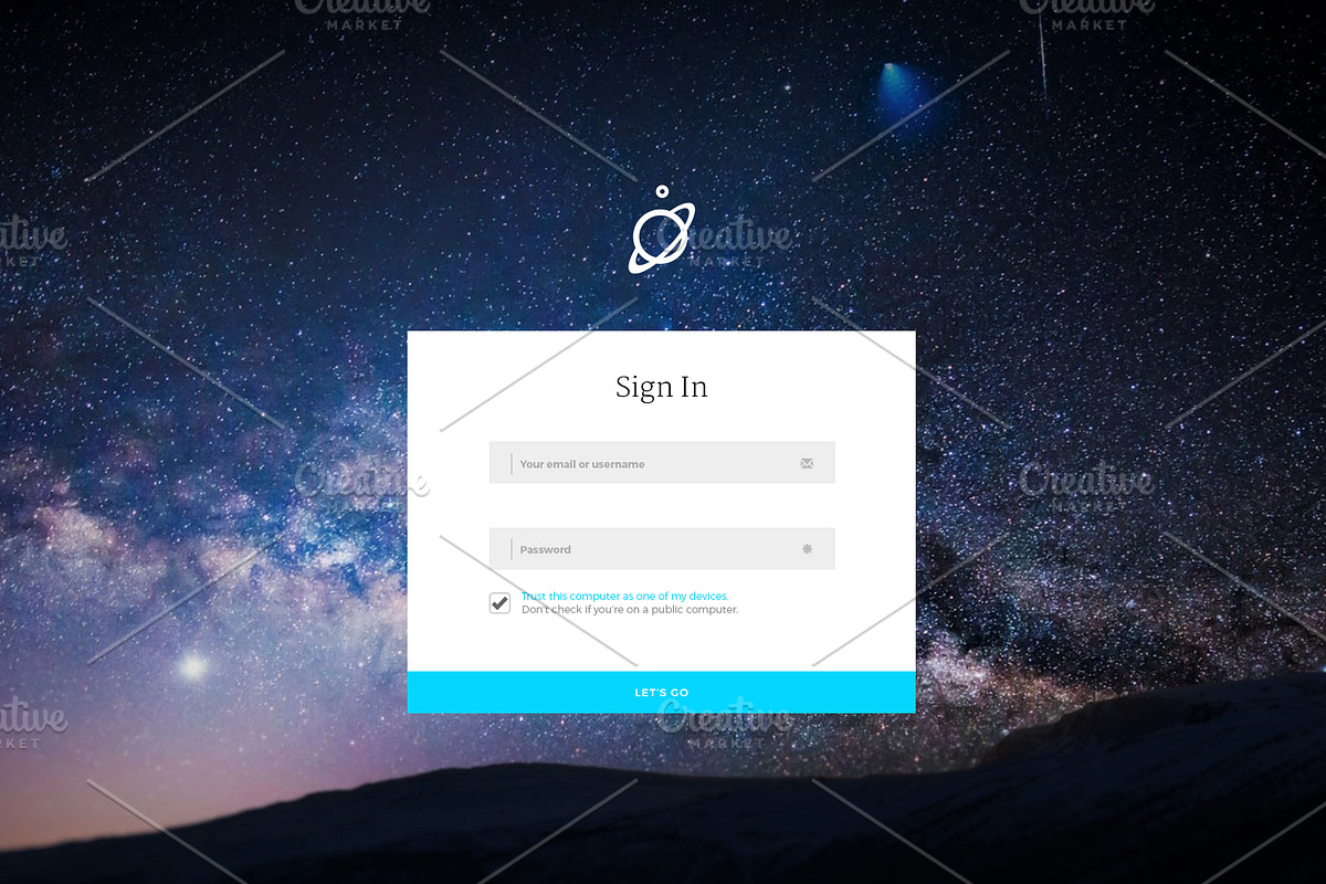 Sign-in / Login Screens, a Templates & Theme by Tündi Szász (Photo 1 of 4)