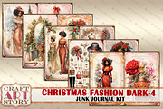 Vintage Christmas Fashion dark-4, a Person Illustration by CraftArtStory (Thumbnail 3 of 7)