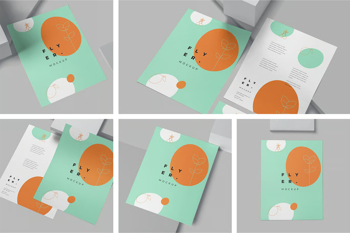 US Letter Size Flyer Mockups, an Advertising Mockup by megostudi0 (Photo 1 of 7)