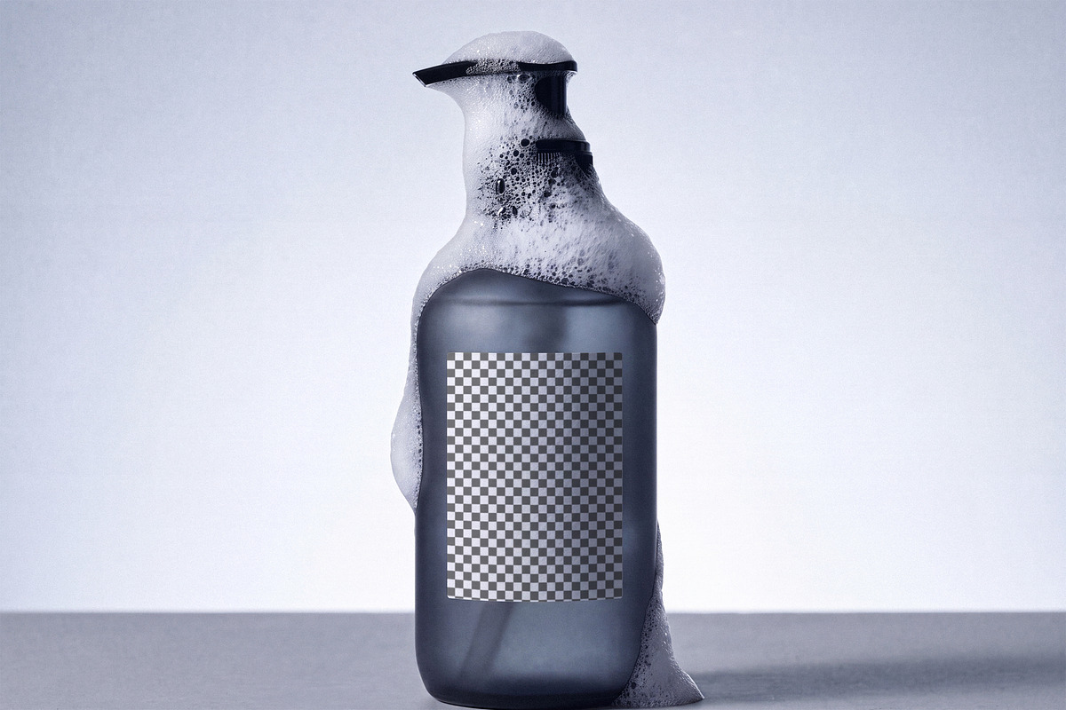 Frosted Pump Bottle Mockup, a Packaging Mockup by Designer Dude (Photo 2 of 2)