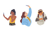 People with smartphones set, a Person Illustration by Good Studio (Thumbnail 3 of 4)