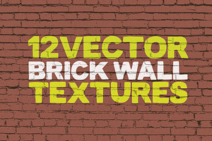 Vector Brick Wall Textures X12