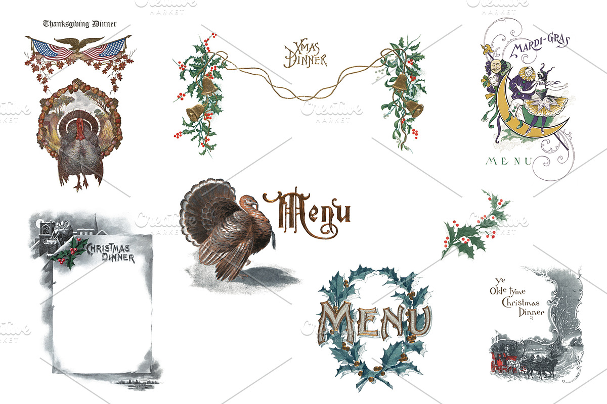 Vintage Restaurant & Tavern Graphics, a Food Illustration by Blue Line Design (Photo 11 of 16)