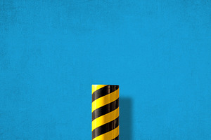 Abstract minimalism road warning, an Abstract Photo by BOOCYS