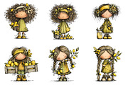 Whimsical Lemon Girls Png Clipart, an Illustration by SinaCreation (Thumbnail 3 of 9)