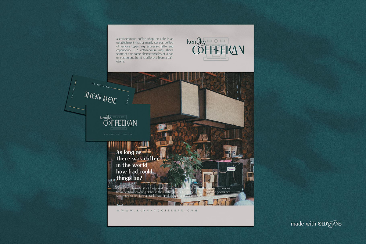 Qedysans Typeface, a Sans Serif Font by alit design (Photo 6 of 15)