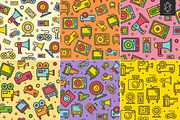 Retro media seamless patterns, a Pattern Graphic by Yury Velikanov (Thumbnail 2 of 4)