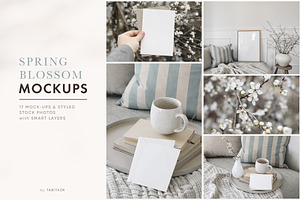 Spring Picture Frames & Card Mockups