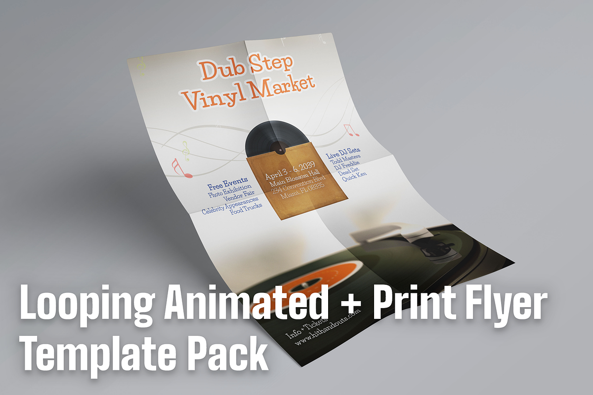 Record Animated Handout Template, a Marketing Template by Hit Pictures (Photo 1 of 4)
