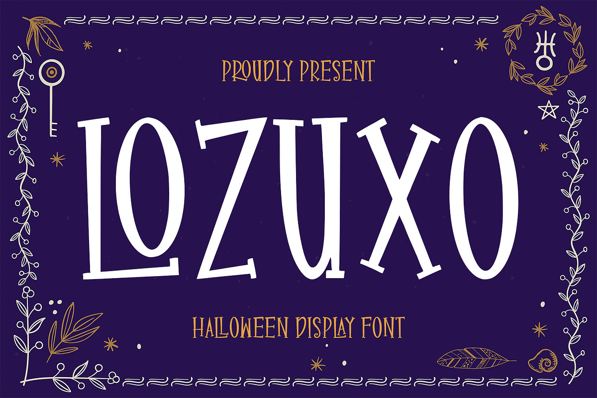 Lozuxo Quirky Playful Halloween Font, a Serif Font by Maulana Creative (Photo 1 of 7)