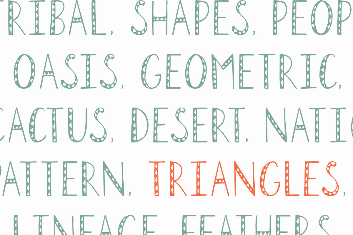Geo Tribal | Hand-drawn Font, a Sans Serif Font by The Collective Studio (Photo 3 of 9)