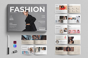 Fashion Magazine Template Landscape, a Magazine Template by E-Type