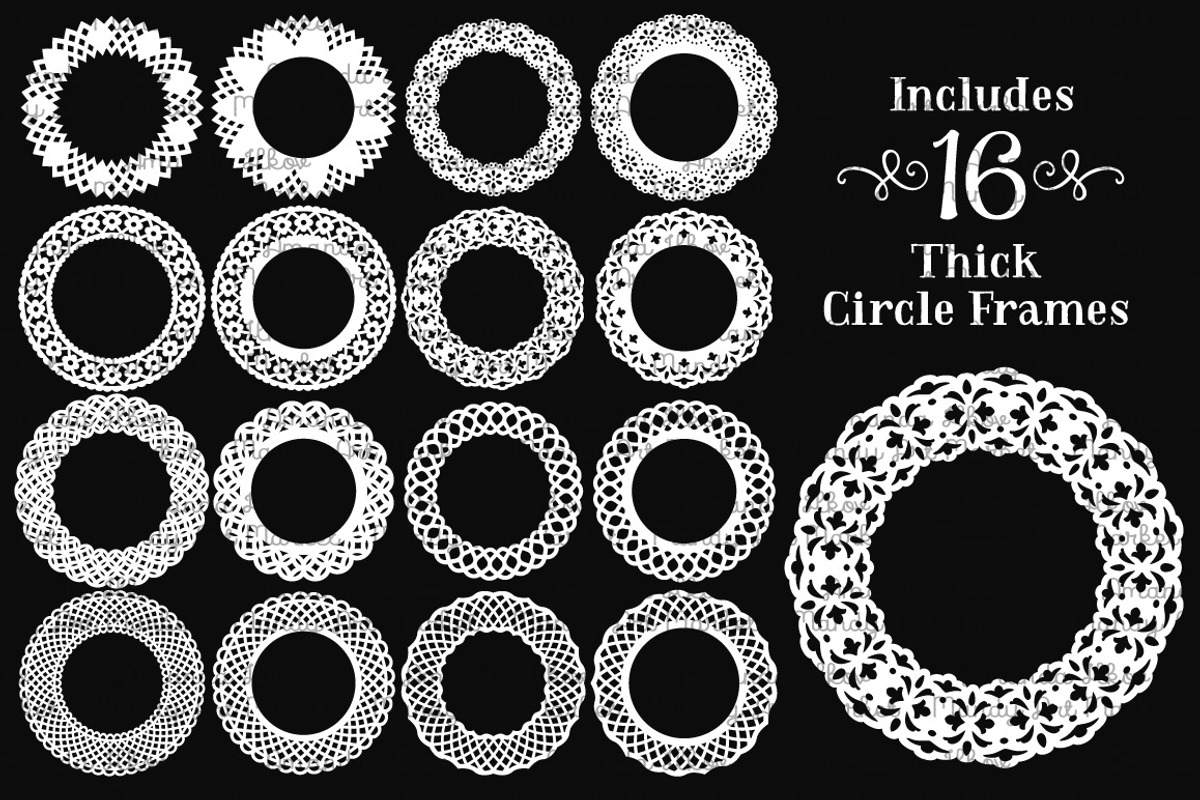 White Lace Circle Frames, an Illustration by Amanda Ilkov (Photo 3 of 4)