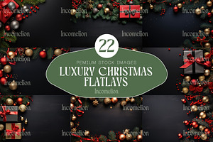 22 Elegant Luxury Christmas Flatlays, a Holiday Photo by Incomelion