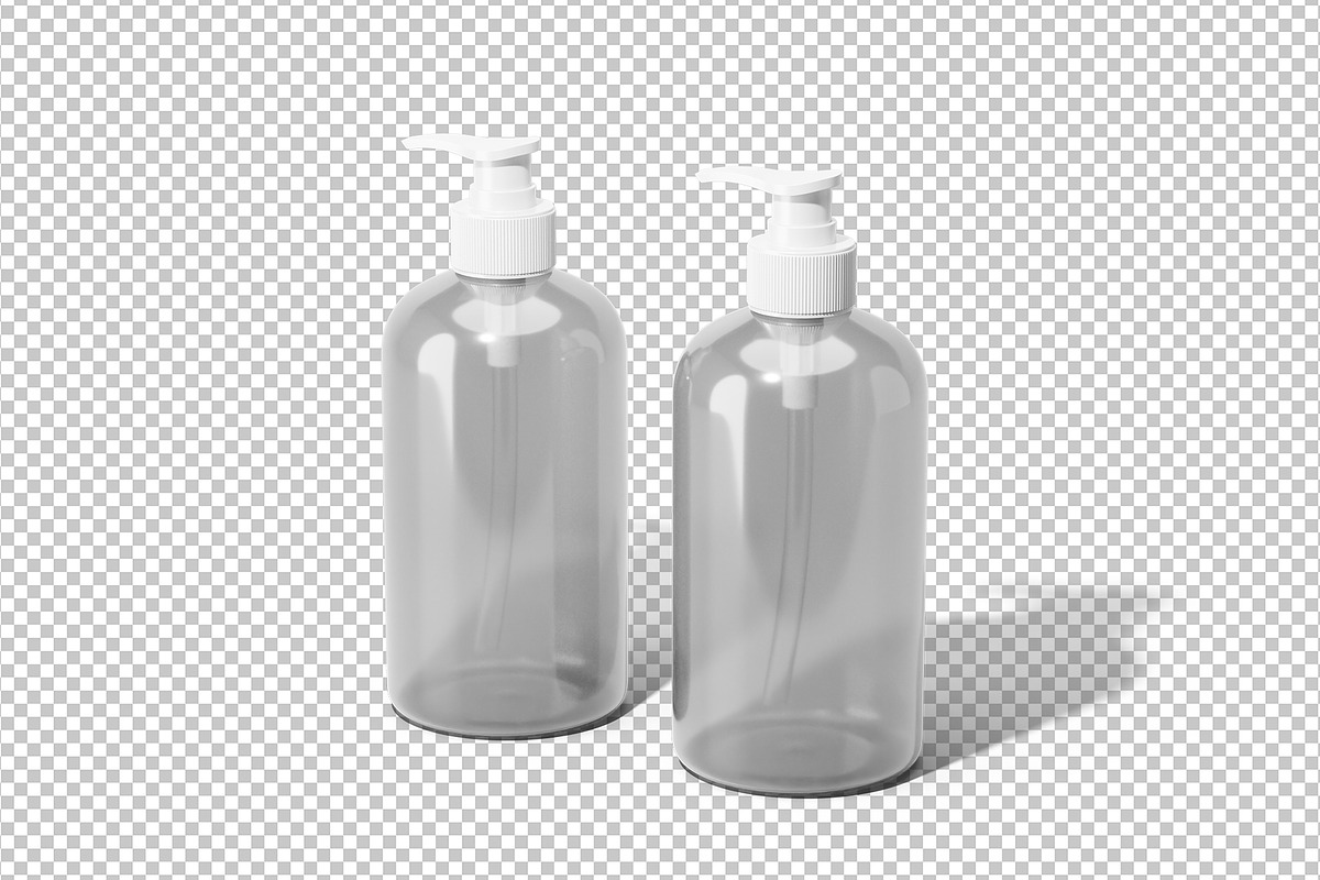 Amber Pump Bottle Mockup, a Cups & Container Mockup by Akebareee (Photo 2 of 3)