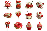 Valentine’s Day Sweets Clipart, an Illustration by DreamArtGraphic (Thumbnail 2 of 4)