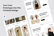 Minimal Fashion Landing Page, an UI Kit Template by SquidPixey (Thumbnail 4 of 5)