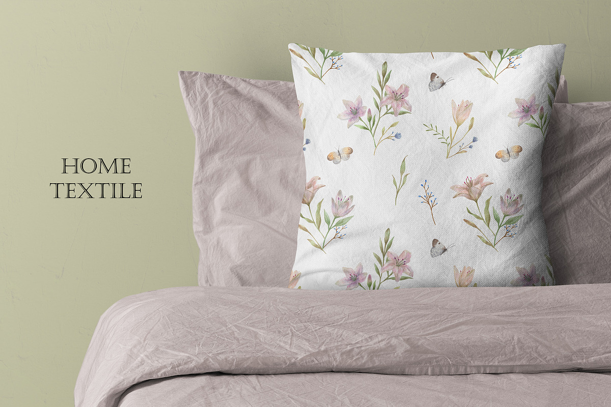 Lily Flowers. Watercolor Cliparts, a Decorative Illustration by Slastick (Photo 7 of 8)