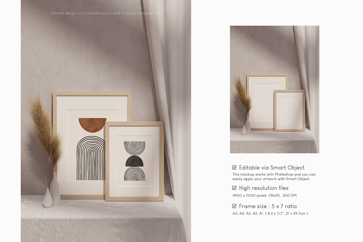 Artwork Frame Mockup Bundle Vol 1, a Print Template by Lelu Art Design (Photo 7 of 8)