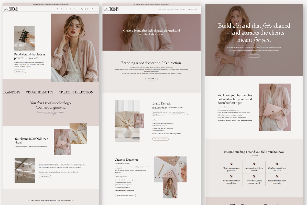SheBlooms | WordPress, Elementor pro, a WordPress Template by DesignWithCris (Photo 4 of 5)