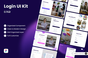 Logger - Login Page Ui Kit, an UI Kit Template by SLAB! Design
