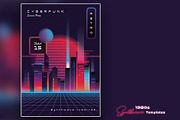 1980s Synthwave Templates, a Flyer Template by Polar Vectors (Thumbnail 5 of 7)