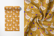 Cute Geese - Seamless Pattern, a Pattern Graphic by Alona Savchuk (Thumbnail 5 of 11)