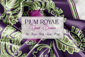 Plum Royale Silk Scarves Design