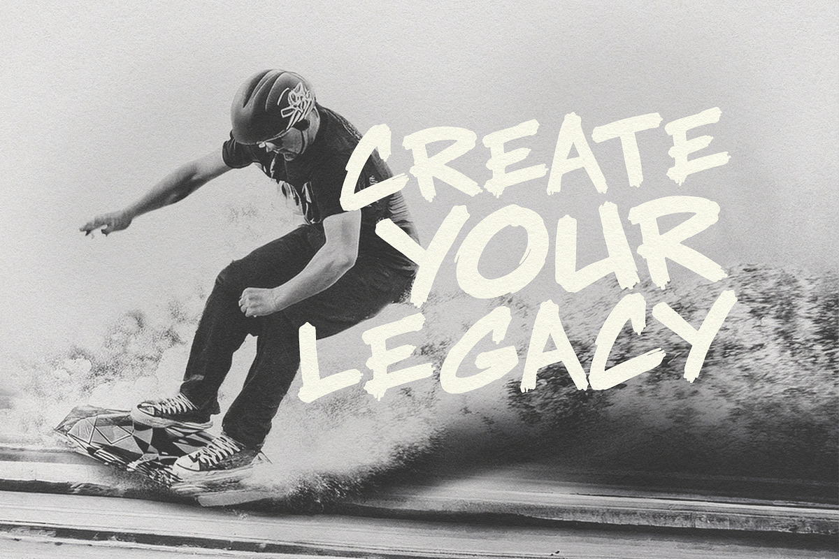 Crade Fuel Bold Brush Display Font, a Handwritten Font by Maulana Creative (Photo 4 of 7)