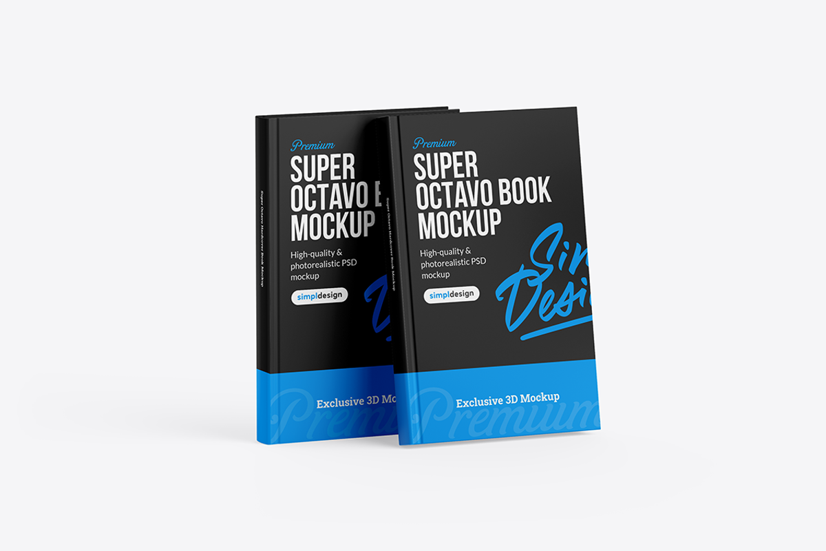 Super Octavo Hardcover Book Mockup, a Cups & Container Mockup by SimplDesign (Photo 9 of 13)