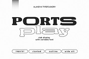 Ports Play Display, a Slab Serif Font by Alandya TypeFoundry (Thumbnail 1 of 9)