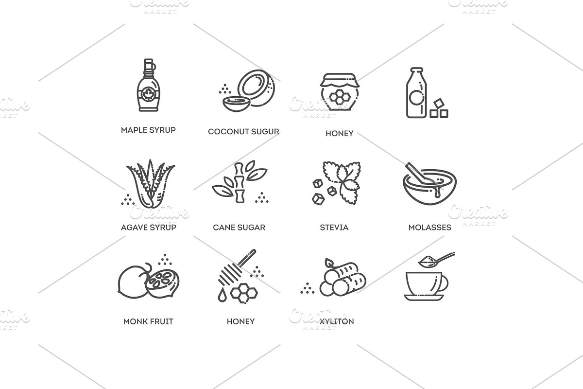 Vegan Milk and Alternative Sugar, a Food Illustration by Tettygreen (Photo 3 of 3)