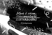 Hand Drawn Black&White Backgrounds, a Texture Illustration by Anny (Thumbnail 1 of 12)