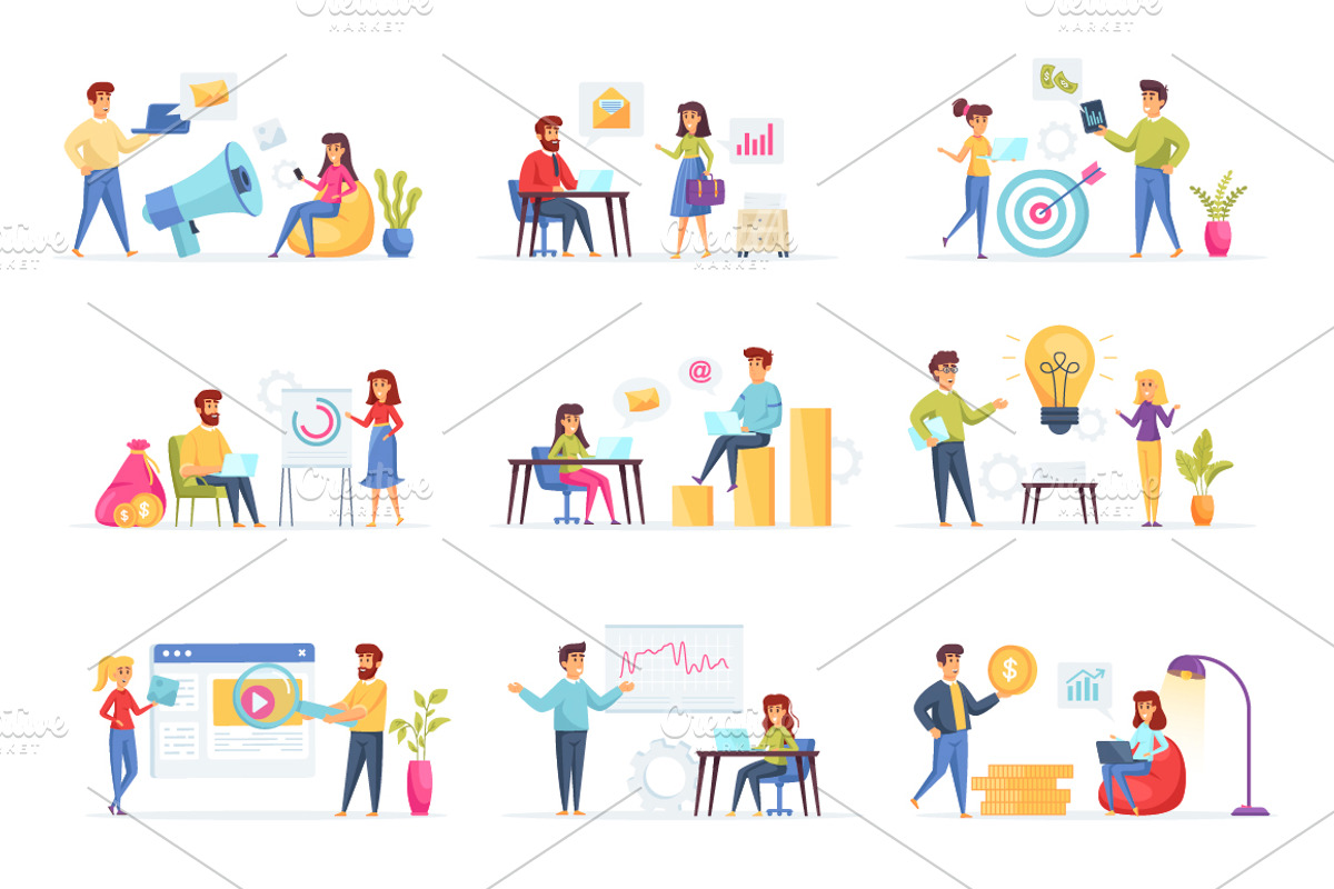 Flat Concepts Illustrations, a Finance Illustration by alexdndz (Photo 4 of 21)