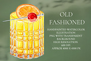 Old Fashioned Watercolor Cocktail, a Food Illustration by Olexandra Mur (Thumbnail 1 of 3)