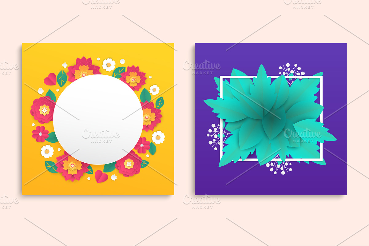 Paper Cut Flowers Card Kit, a Templates & Theme by Boyko Pictures (Photo 12 of 17)