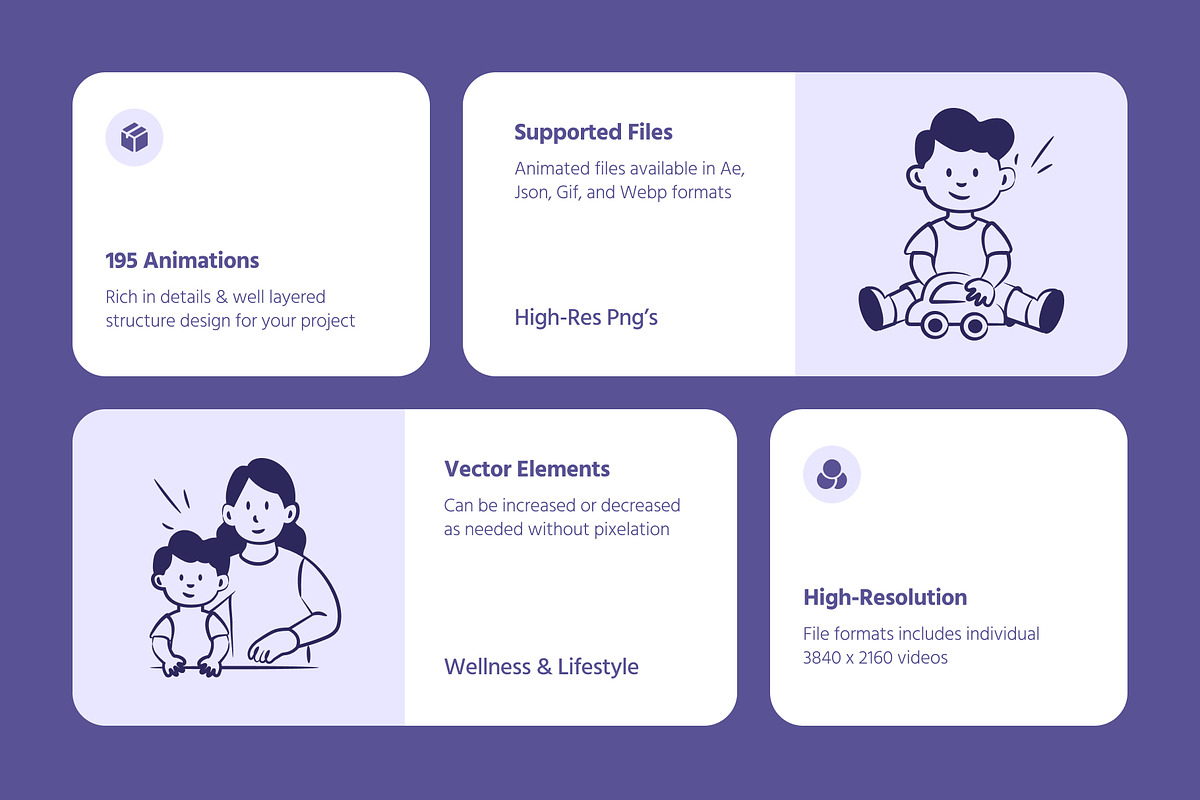 Animated Wellness & Lifestyle Bundle, an Outline Icon by Prosymbols (Photo 2 of 4)