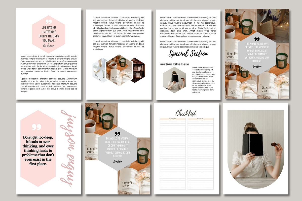 Ecourse Workbook& ebook Canva Templa, a Magazine Template by iloveTemplate (Photo 5 of 8)