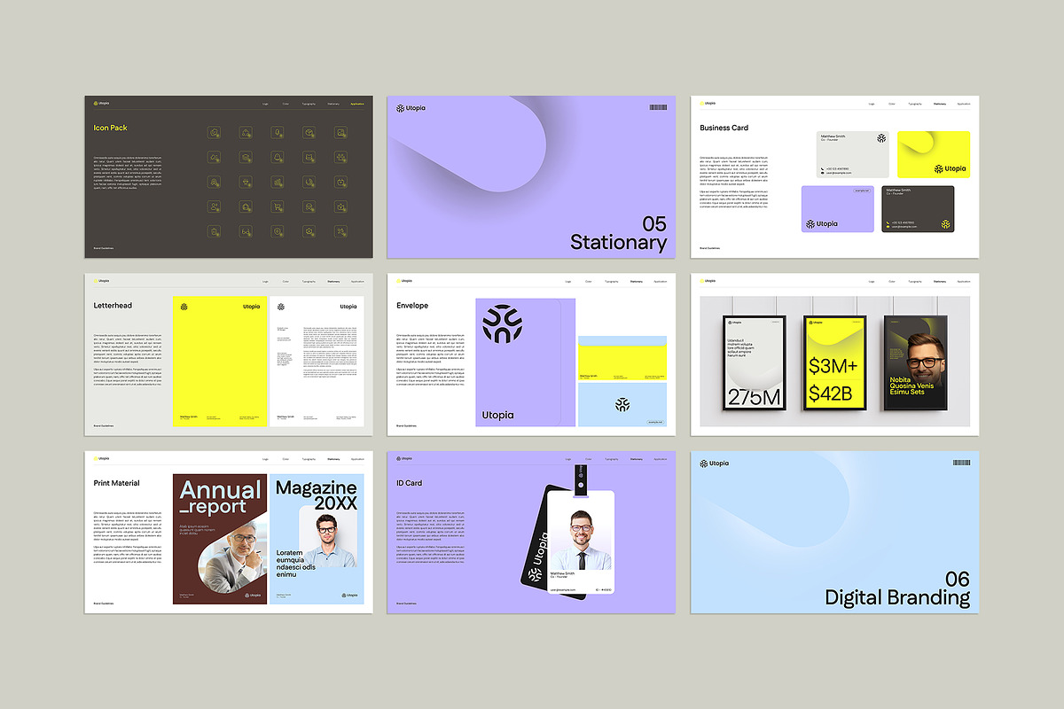 Utopia V4- Brand Guidelines Template, a Branding & Logo Template by graphypix (Photo 11 of 14)