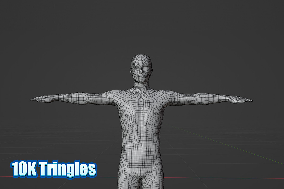 Male Human Base Mesh – Rigged, a Characters & Person 3D Model by Casa Mandarina (Photo 6 of 8)