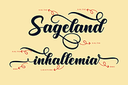 Sageland Script Font, a Script Font by Basnistudio (Thumbnail 2 of 7)