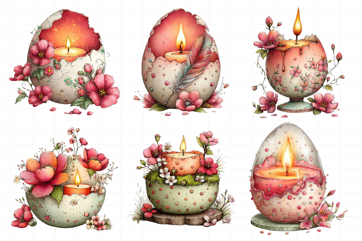 Easter Egg Candle Clipart, an Illustration by Daily.Designs (Photo 4 of 8)