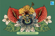 111 Tropical Stamps for Affinity, a Brush Add-On by Riveros Illustration (Thumbnail 8 of 13)
