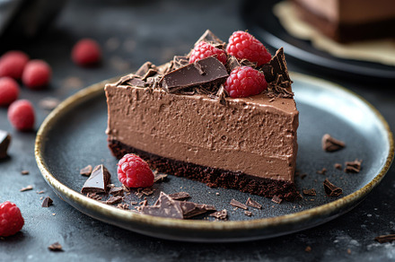 Delicious Chocolate Mousse Cake with, a Background Photo by Pixeness