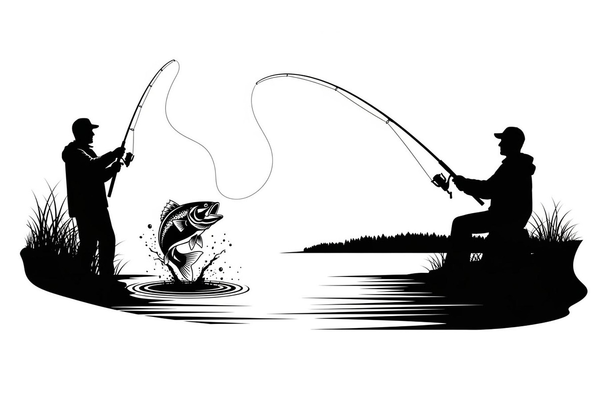 Fishing Silhouette Vector Bundle, an Illustration by hafijul (Photo 5 of 51)