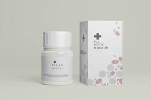 Bottle Pills Mockup