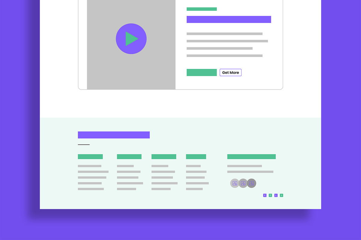 Clean Web Wireframe Template, a Wireframe Template by MightyDesign (Photo 6 of 9)