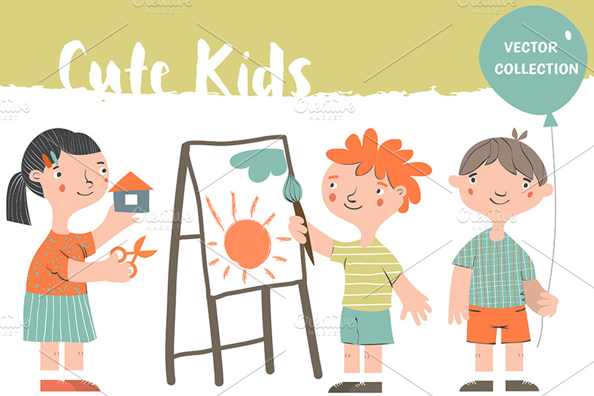 Cute Kids Collection, an Education Illustration by Anna Isaeva (Photo 1 of 2)