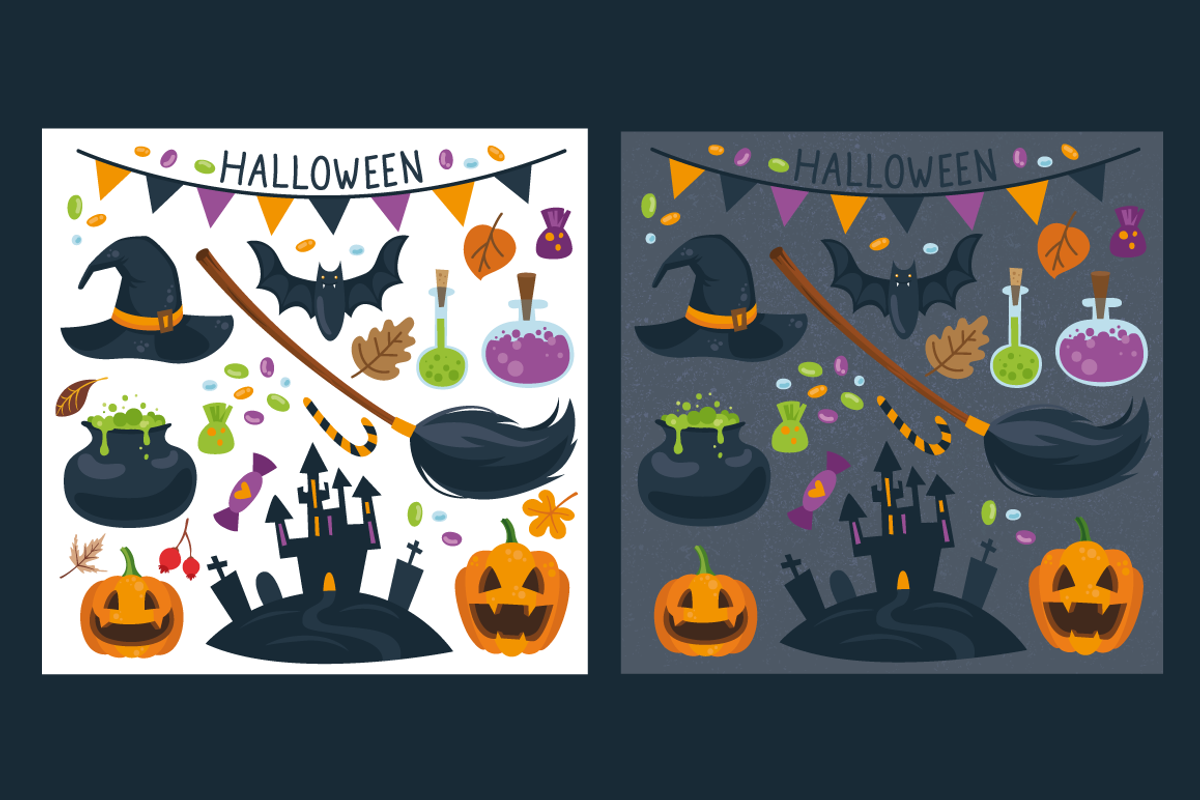 Halloween vector set, an Illustration by martynmarin (Photo 5 of 6)