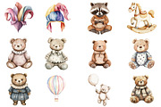 Vintage Watercolor Cute Circus Party, an Illustration by CitraGraphics (Thumbnail 3 of 5)